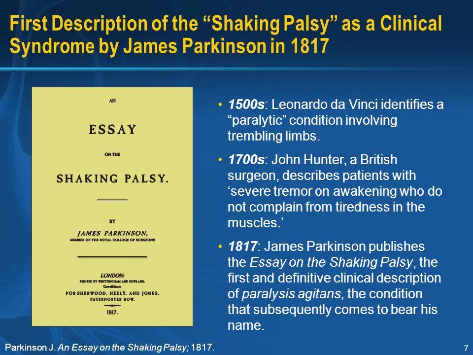 an essay on the shaking palsy 1817